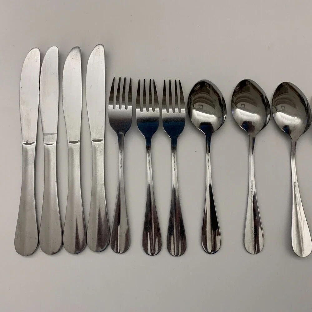 Thomson Stainless Steel Forks Knives Spoons Flatware Lot of 16